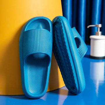 Cloud Slides – Thick Cushioned Comfort With Soft Sole | Lightweight Slip On Slides With Non Slip Grip Neriona Blue