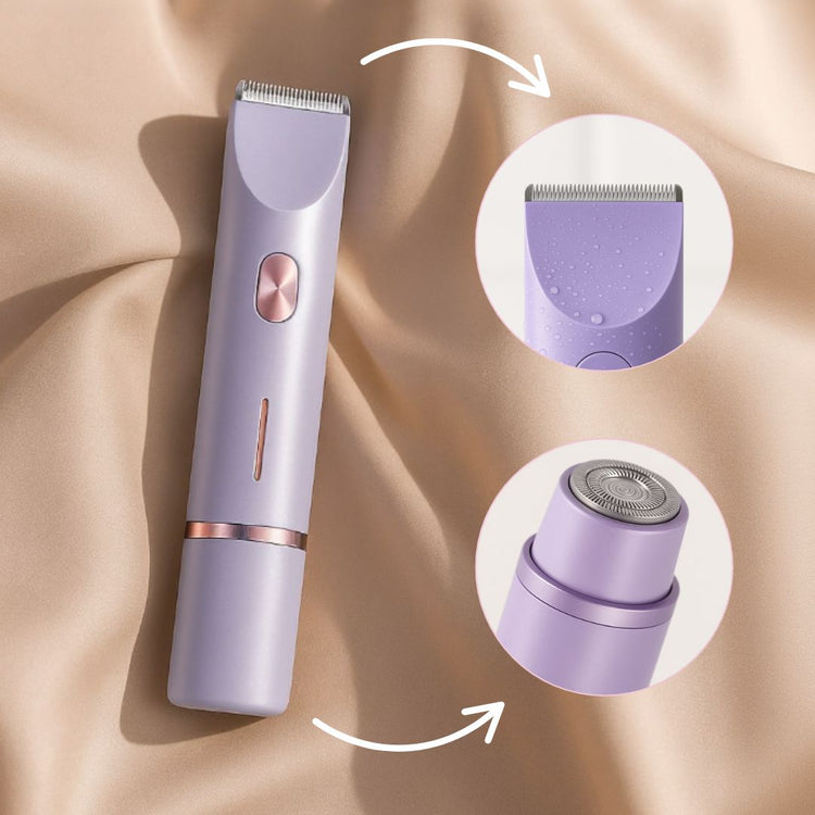 SilkTouch 2-in-1 Intimate Electric Bikini Trimmer | Cordless Wet & Dry Shaver For Women