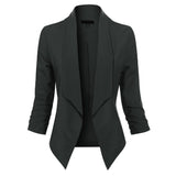 Vivienne | Open-Front Draped Blazer