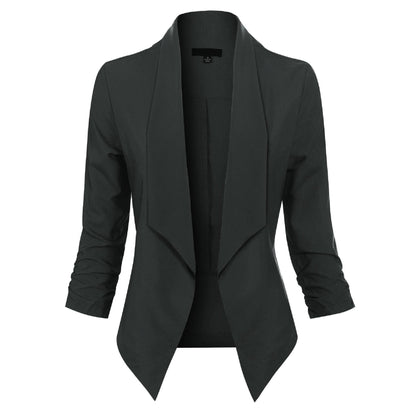 Vivienne | Open-Front Draped Blazer