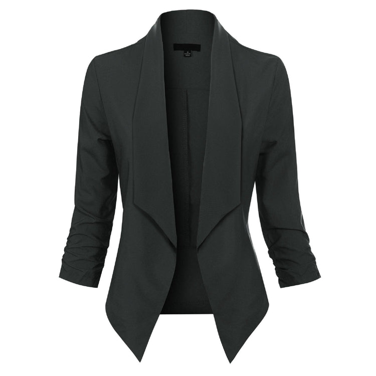 Vivienne | Open-Front Draped Blazer