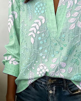 Lillian – Floral V-Neck Blouse | Lightweight Dressy Top For Everyday Elegance Blouses & Shirts Neriona