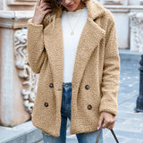 Charlotte – Teddy Button Coat | Warm Fleece Button Jacket For Women