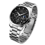 Dominus Stainless Steel Watch Bold Classic Style | Refined Dial Watch With Full Metal Bracelet Neriona