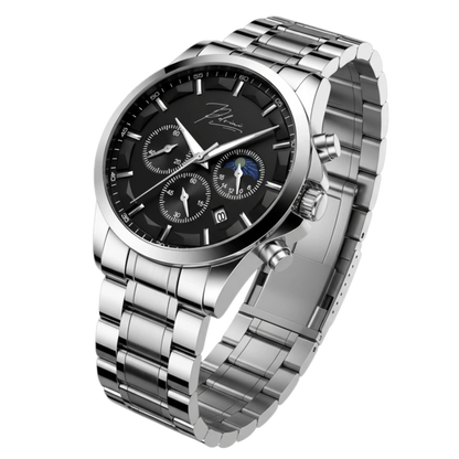 Dominus Stainless Steel Watch Bold Classic Style | Refined Dial Watch With Full Metal Bracelet Neriona