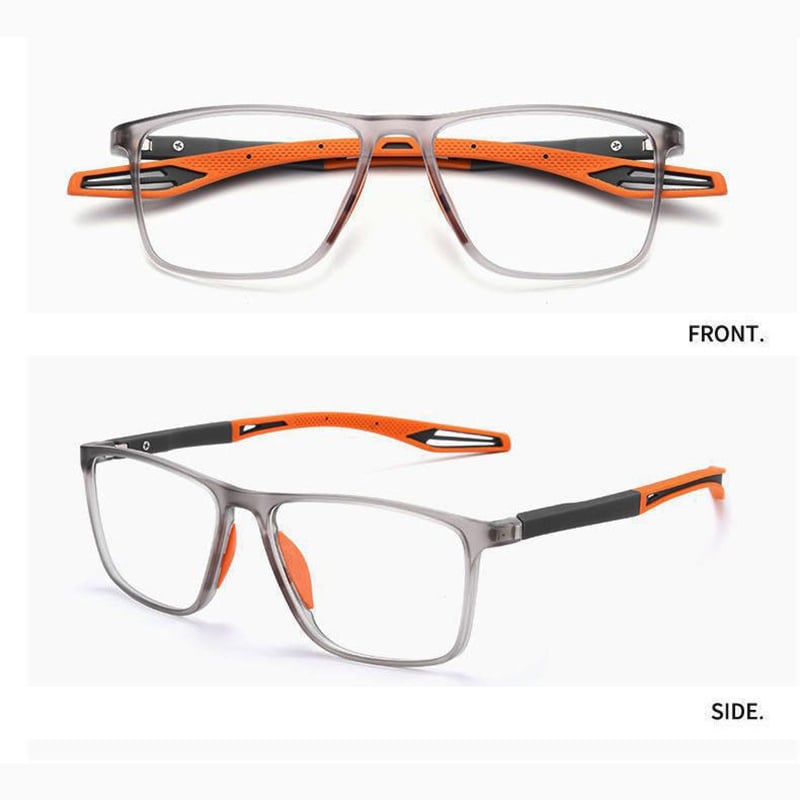 VisionPro – Blue Light Sport Progressive Glasses | Ultra-Light Titanium Multifocal Reading Glasses Neriona Orange +3.00 60-65 YEARS OLD