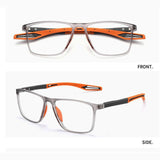 VisionPro – Blue Light Sport Progressive Glasses | Ultra-Light Titanium Multifocal Reading Glasses Neriona Orange +3.00 60-65 YEARS OLD