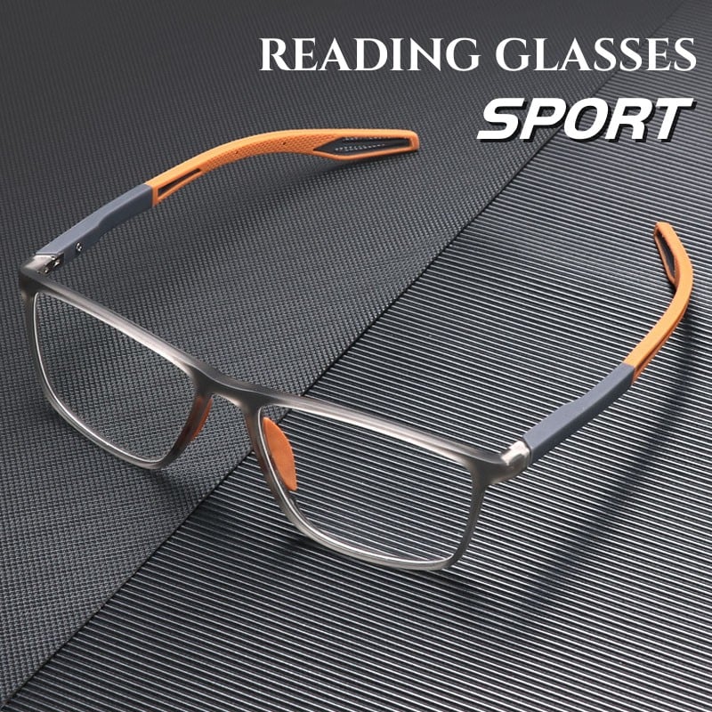 VisionPro – Blue Light Sport Progressive Glasses | Ultra-Light Titanium Multifocal Reading Glasses Neriona Orange