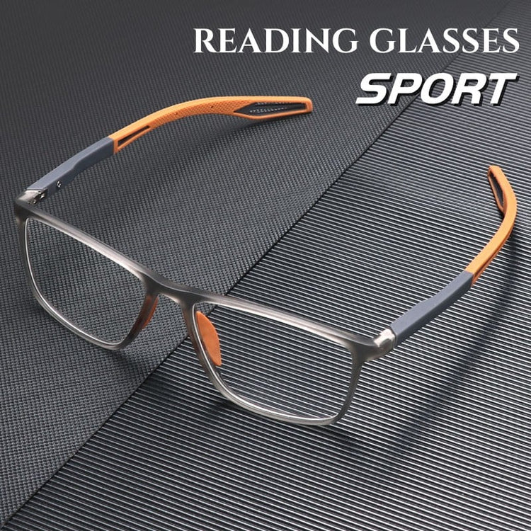 VisionPro – Blue Light Sport Progressive Glasses | Ultra-Light Titanium Multifocal Reading Glasses Neriona Orange