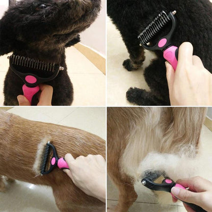 Professional Pet Grooming Brush | Deshedding Tool For Dogs & Cats With Thick Coats