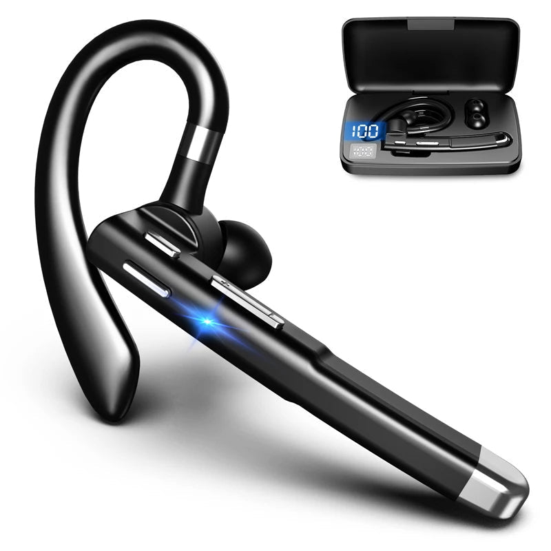 Business Bluetooth Headset – Wireless Noise Cancelling Earpiece | Dual Mic Hands Free Headset for Office, Calls & Everyday Use Neriona