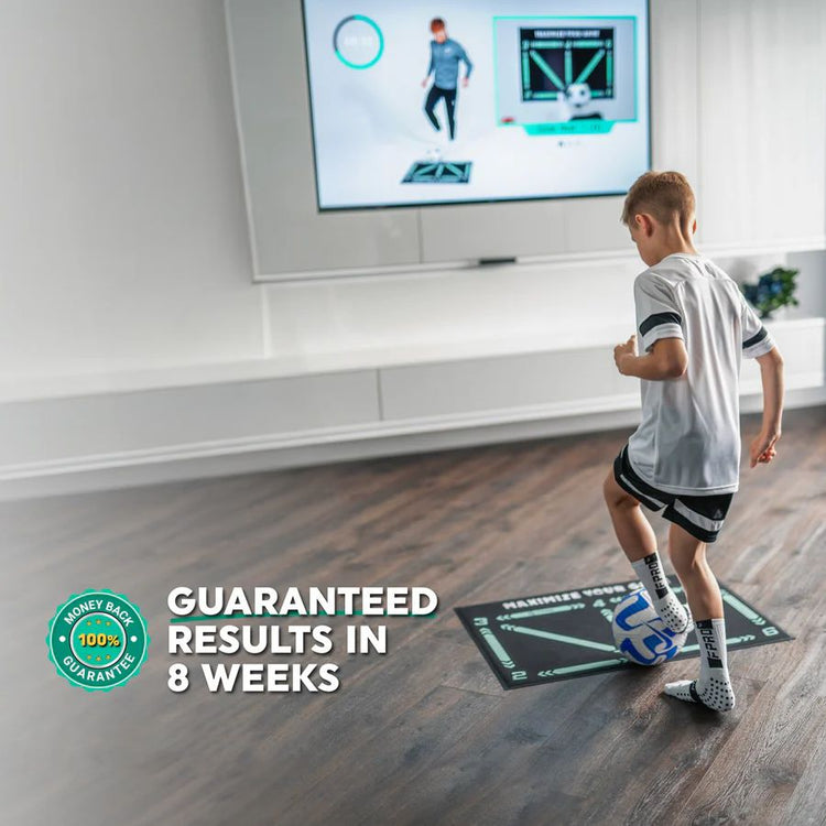 Football Pro Training Mat - Home Soccer Practice System | Ball Control, Dribbling & Skill Training Program for Young Players Neriona