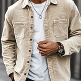 Elias – Ribbed Shacket Jacket | Men's Shirt Jacket for Everyday Layering & Fall Wear
