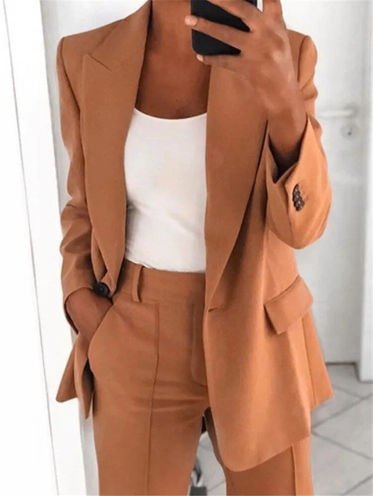 Adrienne – Two Piece Suit Set | Women's Tailored Blazer & Trousers for Work & Business Wear
