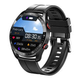 Non-Invasive Blood Glucose Test Smartwatch | Bluetooth Calling Fitness Watch with Heart Rate, Sleep and Health Monitoring Neriona Black Silicon Strap