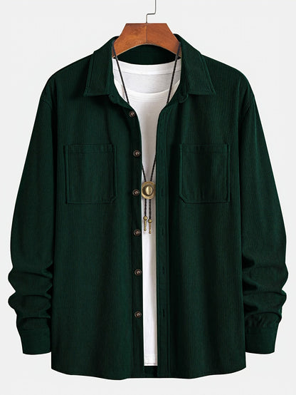 Elias – Ribbed Shacket Jacket | Men's Shirt Jacket for Everyday Layering & Fall Wear