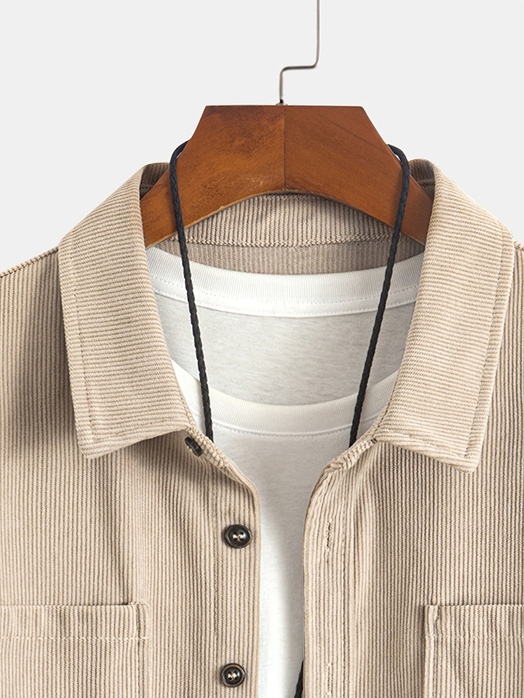 Elias – Ribbed Shacket Jacket | Men's Shirt Jacket for Everyday Layering & Fall Wear
