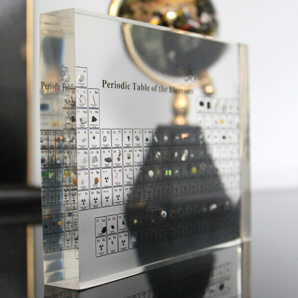 Periodic Table with Real Elements | Illuminated Acrylic Element Table for Desk Decor Office and Science Gifts Neriona