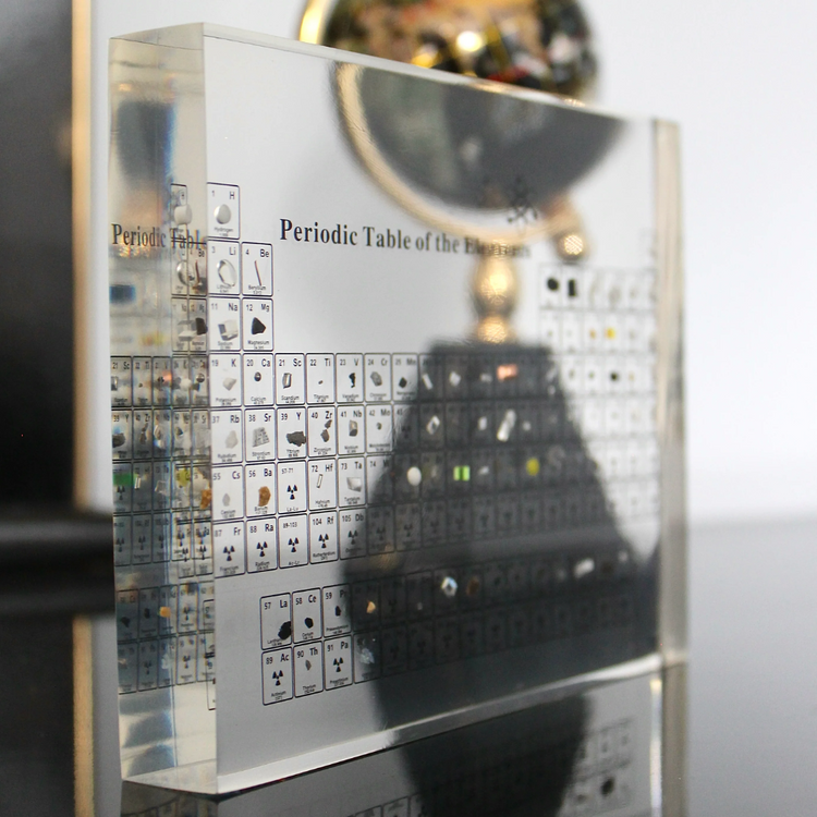 Periodic Table with Real Elements | Illuminated Acrylic Element Table for Desk Decor Office and Science Gifts Neriona