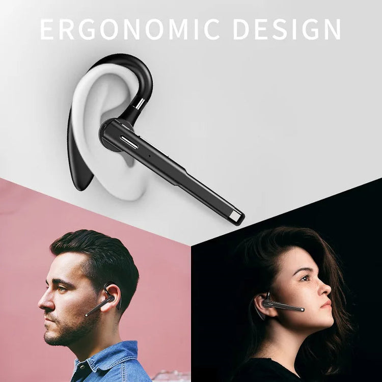 Business Bluetooth Headset – Wireless Noise Cancelling Earpiece | Dual Mic Hands Free Headset for Office, Calls & Everyday Use Neriona
