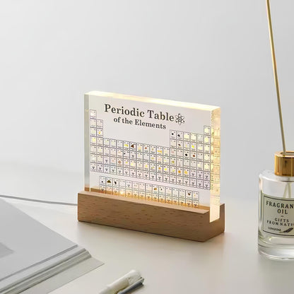Periodic Table with Real Elements | Illuminated Acrylic Element Table for Desk Decor Office and Science Gifts Neriona