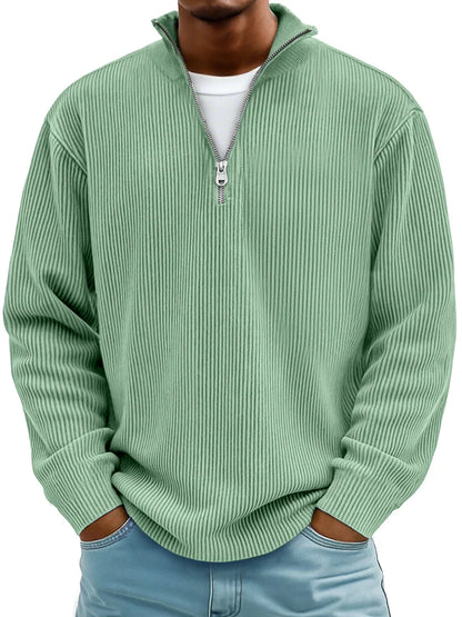 Maverick – Half-Zip Knit Sweater | Men's Casual Pullover For Everyday Comfort Neriona Green