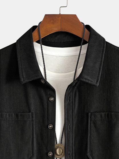 Elias – Ribbed Shacket Jacket | Men's Shirt Jacket for Everyday Layering & Fall Wear