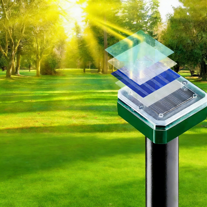 Solar Ultrasonic Rodent Repeller - Outdoor & Waterproof | Rat Deterrent For Gardens & Yards