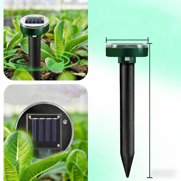 Solar Ultrasonic Rodent Repeller - Outdoor & Waterproof | Rat Deterrent For Gardens & Yards