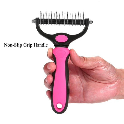 Professional Pet Grooming Brush | Deshedding Tool For Dogs & Cats With Thick Coats