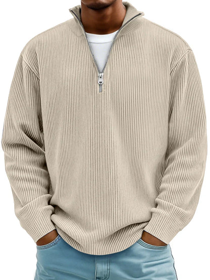 Maverick – Half-Zip Knit Sweater | Men's Casual Pullover For Everyday Comfort Neriona Khaki