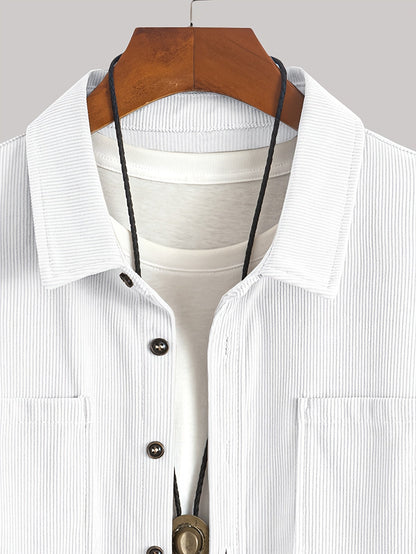 Elias – Ribbed Shacket Jacket | Men's Shirt Jacket for Everyday Layering & Fall Wear