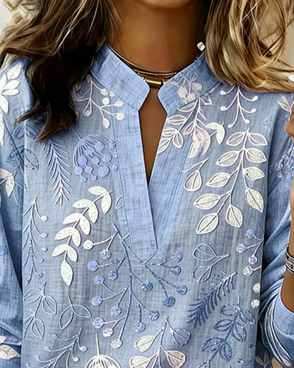 Lillian – Floral V-Neck Blouse | Lightweight Dressy Top For Everyday Elegance Blouses & Shirts Neriona