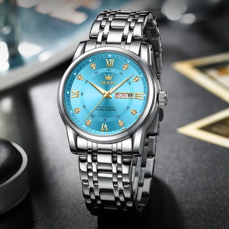 Malité Classic Steel Watch | Refined Everyday Watch With Clean Dial and Gold Accent Bracelet Neriona