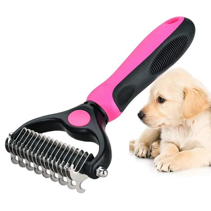 Professional Pet Grooming Brush | Deshedding Tool For Dogs & Cats With Thick Coats