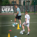 Football Pro Training Mat - Home Soccer Practice System | Ball Control, Dribbling & Skill Training Program for Young Players Neriona