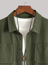 Elias – Ribbed Shacket Jacket | Men's Shirt Jacket for Everyday Layering & Fall Wear