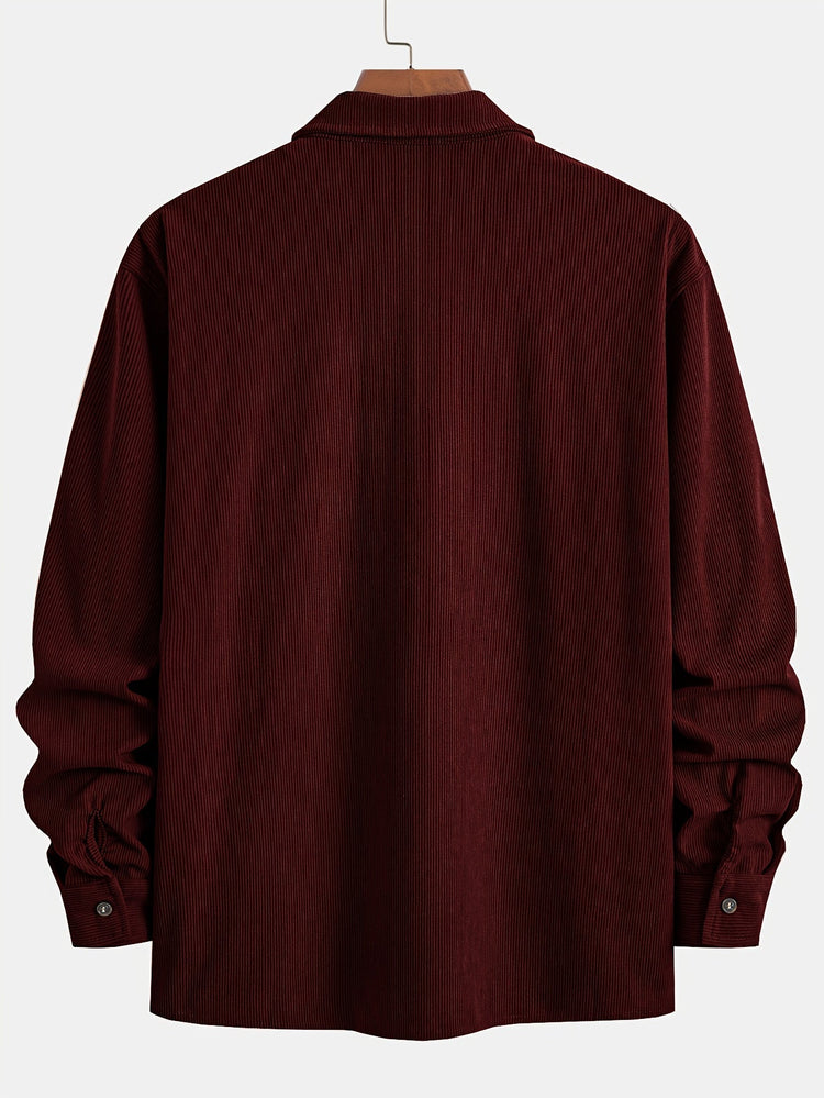 Elias – Ribbed Shacket Jacket | Men's Shirt Jacket for Everyday Layering & Fall Wear