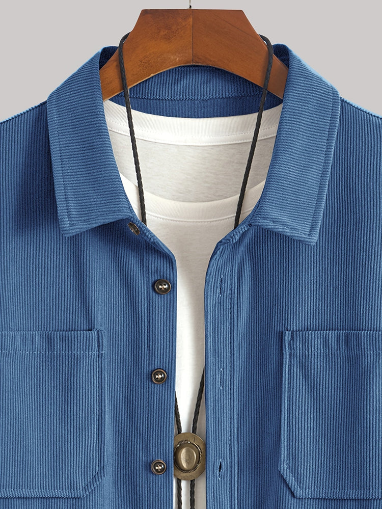 Elias – Ribbed Shacket Jacket | Men's Shirt Jacket for Everyday Layering & Fall Wear