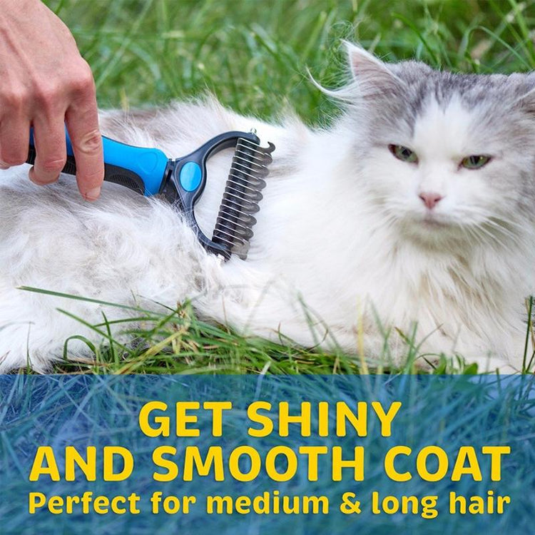 Professional Pet Grooming Brush | Deshedding Tool For Dogs & Cats With Thick Coats