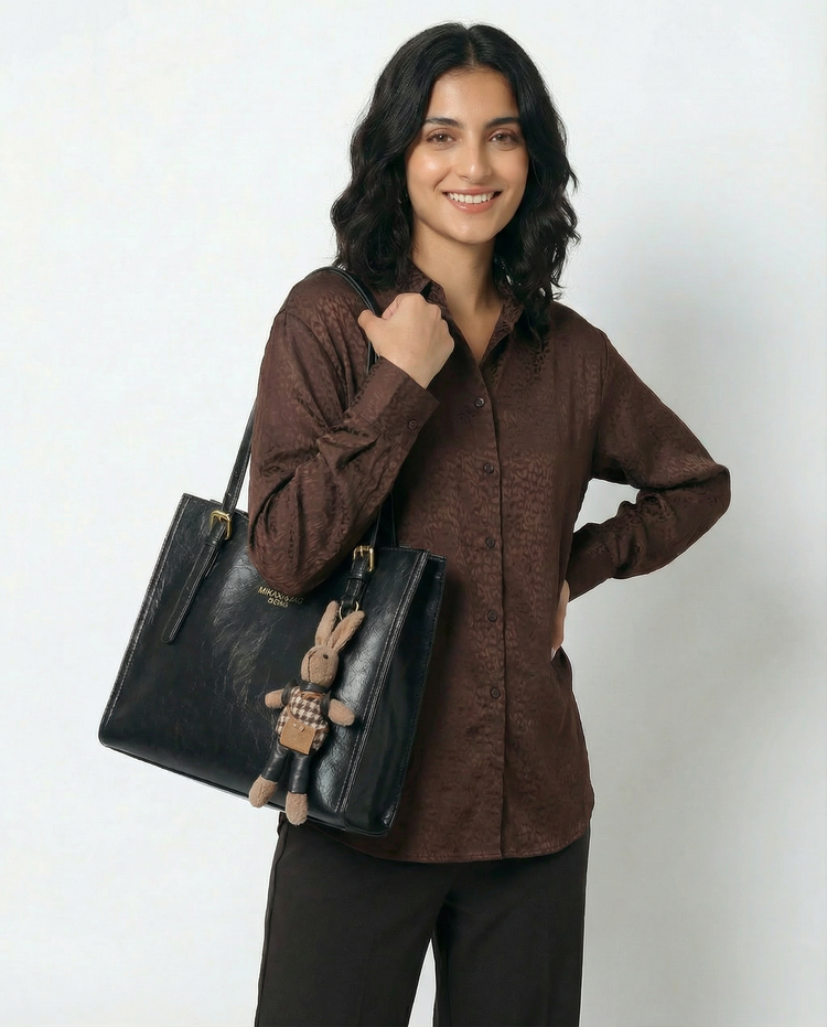 Elena – Leather Tote Bag | Large Everyday Shoulder Handbag For Women