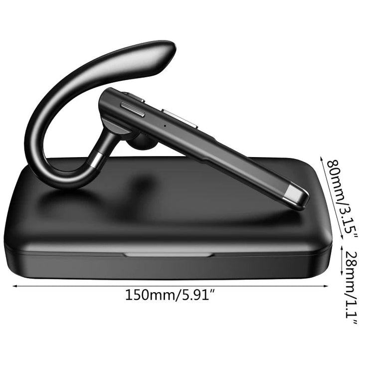 Business Bluetooth Headset – Wireless Noise Cancelling Earpiece | Dual Mic Hands Free Headset for Office, Calls & Everyday Use Neriona