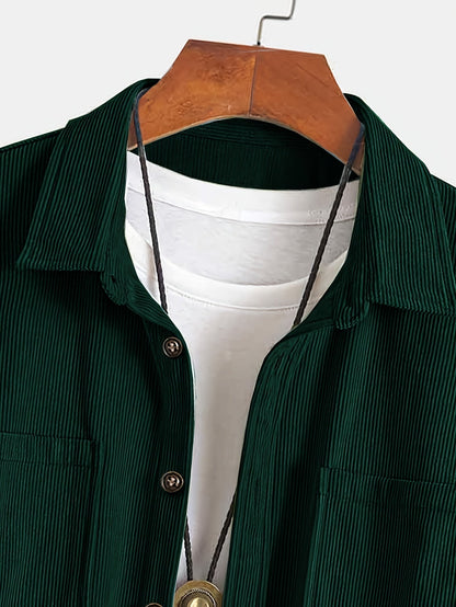Elias – Ribbed Shacket Jacket | Men's Shirt Jacket for Everyday Layering & Fall Wear