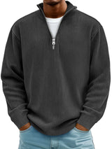 Maverick – Half-Zip Knit Sweater | Men's Casual Pullover For Everyday Comfort Neriona Black