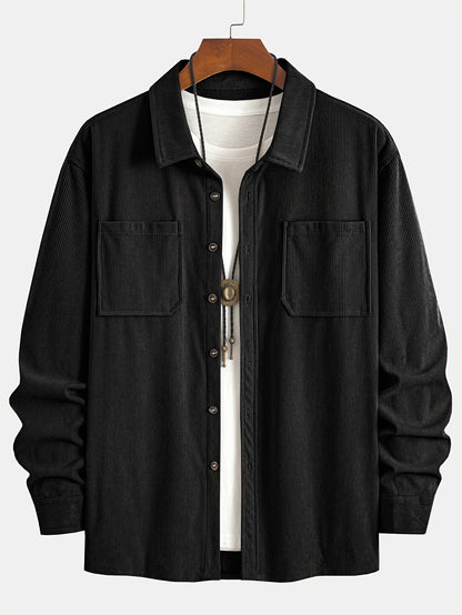 Elias – Ribbed Shacket Jacket | Men's Shirt Jacket for Everyday Layering & Fall Wear