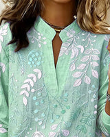 Lillian – Floral V-Neck Blouse | Lightweight Dressy Top For Everyday Elegance Blouses & Shirts Neriona