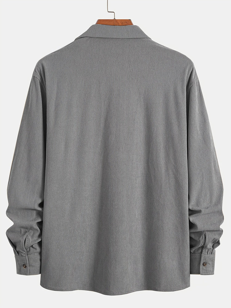 Elias – Ribbed Shacket Jacket | Men's Shirt Jacket for Everyday Layering & Fall Wear