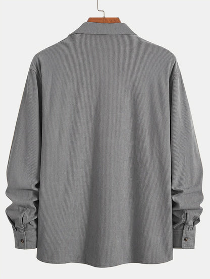 Elias – Ribbed Shacket Jacket | Men's Shirt Jacket for Everyday Layering & Fall Wear