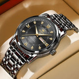 Malité Classic Steel Watch | Refined Everyday Watch With Clean Dial and Gold Accent Bracelet Neriona