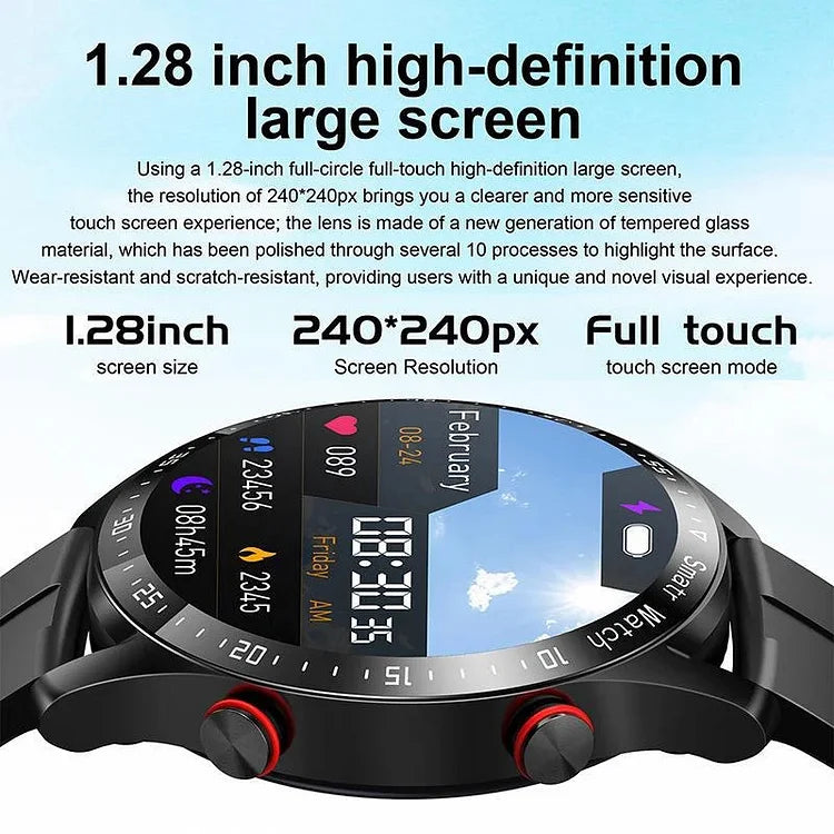Non-Invasive Blood Glucose Test Smartwatch | Bluetooth Calling Fitness Watch with Heart Rate, Sleep and Health Monitoring Neriona